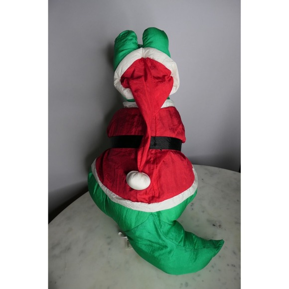 Vtg 1992 ParaCutes Santa Dino Nylon Parachute Rex Gator Plush Toy NWT 90s NWT LG - Picture 5 of 11